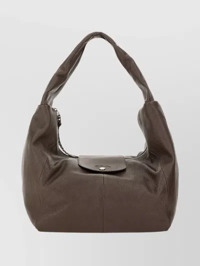 Longchamp Soft Texture Slouchy Shoulder Bag In Brown