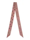 Longchamp Pink Printed Bandana Scarf In Pink