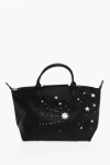 Longchamp Solid Color Leather Tote Bag