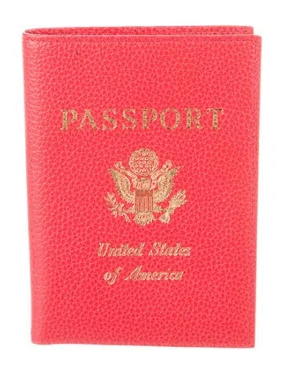 Pre-owned Longchamp Solid Leather Passport Holder In Multi