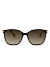 Longchamp Rectangular Sunglasses Lo612 S 213 In Black