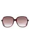 Longchamp Square-frame Sunglasses In Rot