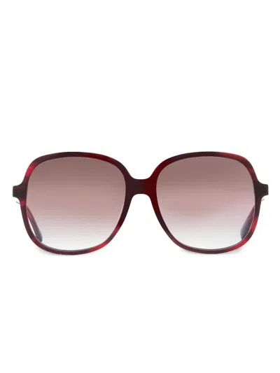 Longchamp Square-frame Sunglasses In Red