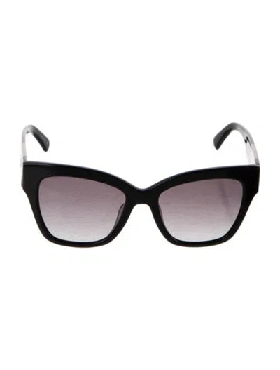 Pre-owned Longchamp Square Gradient Sunglasses In Black