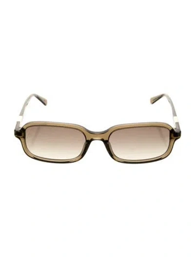 Pre-owned Longchamp Square Gradient Sunglasses In Black