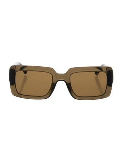 Pre-owned Longchamp Square Gradient Sunglasses In Green
