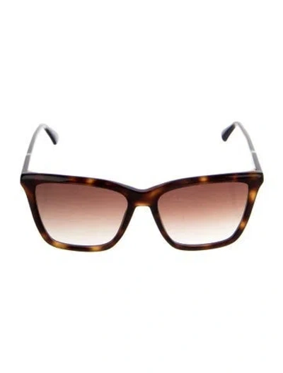 Pre-owned Longchamp Square Gradient Sunglasses In Red