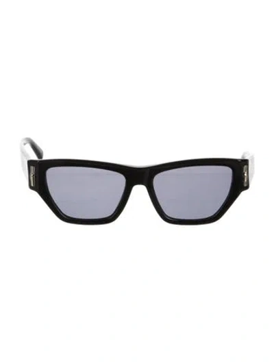Pre-owned Longchamp Square Tinted Sunglasses In Black
