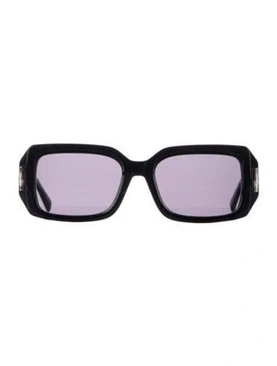 Pre-owned Longchamp Square Tinted Sunglasses In Black