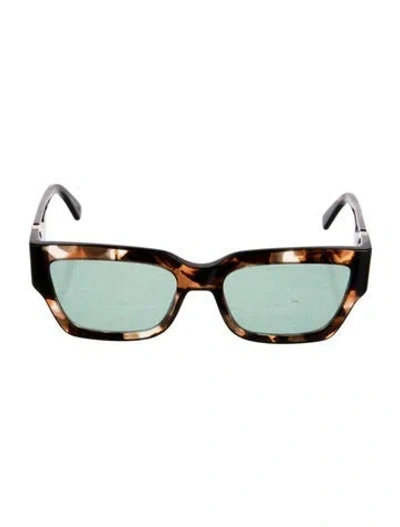 Pre-owned Longchamp Square Tinted Sunglasses In Brown