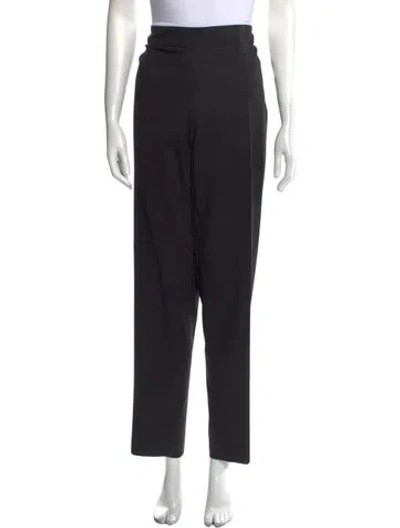 Pre-owned Longchamp Straight Leg Pants In Black
