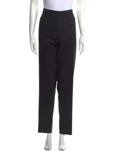 Pre-owned Longchamp Straight Leg Pants In Black