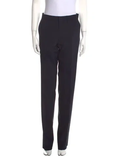 Pre-owned Longchamp Straight Leg Pants In Black