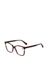 Longchamp Striped Rectangle-frame Glasses In Brown
