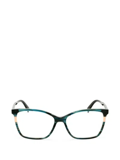 Longchamp Striped Rectangle-frame Glasses In Multi