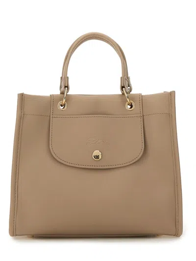 LONGCHAMP STRUCTURED LEATHER SHOULDER BAG