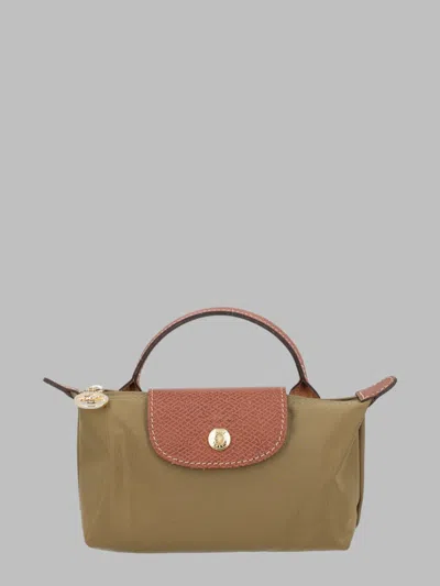 Longchamp Style Mini Polyamide Handbag In Green