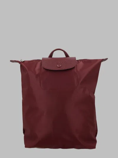 Longchamp Stylish Women's Mini Backpack In Burgundy