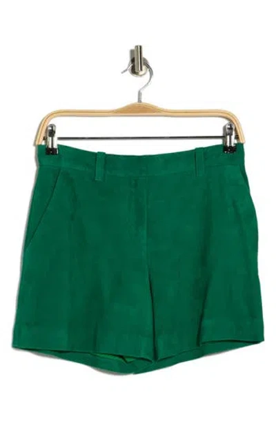 Longchamp Suede Shorts In Green