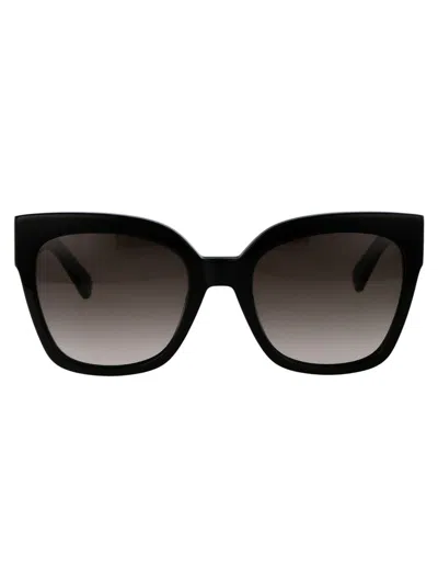 Longchamp Black Acetate Sunglasses In Multi