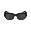 Longchamp Heritage 50mm Cat Eye Sunglasses In Black