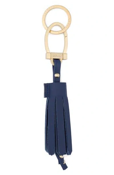 Longchamp Tassel Key Ring In Blue
