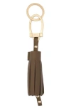 Longchamp Tassel Key Ring In Brown