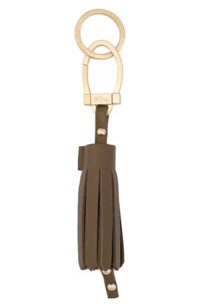 Longchamp Tassel Key Ring In Brown
