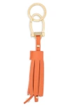 Longchamp Tassel Key Ring In Orange