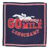 Longchamp Team  Silk Square Scarf In Blue