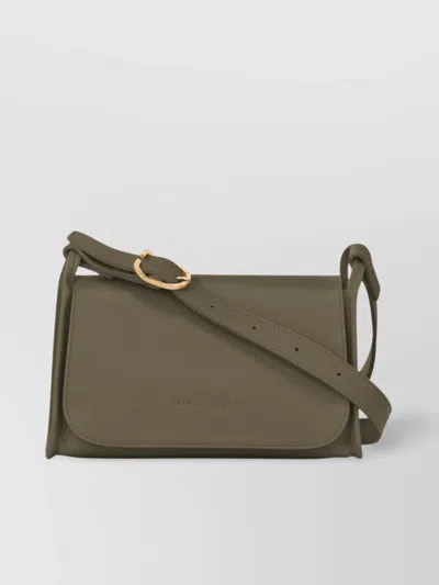 Longchamp "textured Finish" Shoulder Bag With Gold-tone Hardware