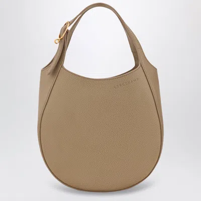 Longchamp Textured Leather Small Handbag With Top Handle In Green
