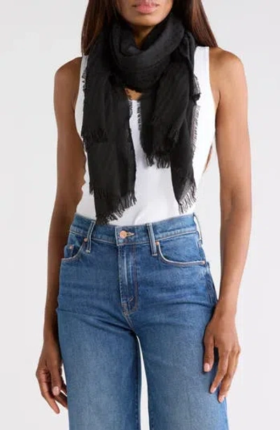 Longchamp Textured Scarf In Black