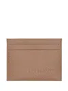 Longchamp The Foulonné Leather Cardholder In Gray