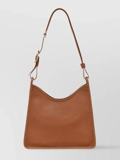 Longchamp The Foulonne Textured Bag In Silver