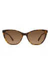 Longchamp Cat Eye Lo659s Sunglasses Woman Sunglasses Brown Size 57 Acetate In Brown
