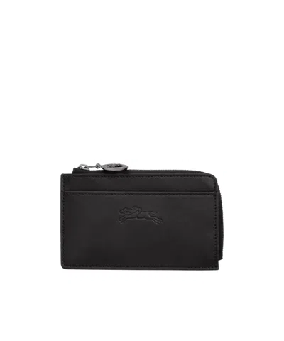 Longchamp The Xtra Card Holder Folding In Black