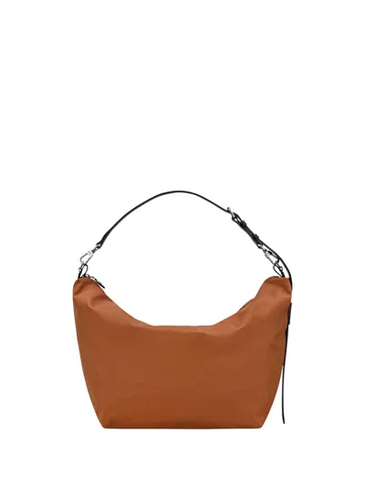 Longchamp Toile` Large Hobo Bag In Brown