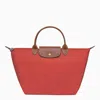 Longchamp Tomato Coloured Le Pliage Original M Bag