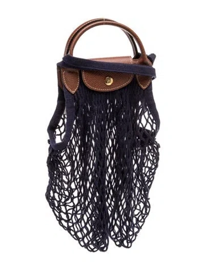 Pre-owned Longchamp Top Handle Bag In Blue