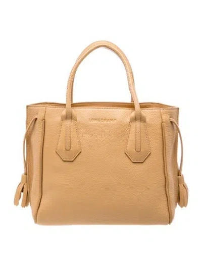 Pre-owned Longchamp Top Handle Bag In Neutral