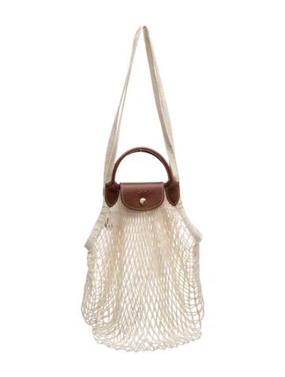 Pre-owned Longchamp Top Handle Bag In Neutral