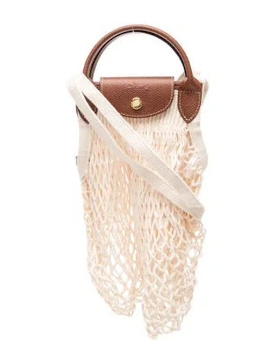 Pre-owned Longchamp Top Handle Bag In Neutral