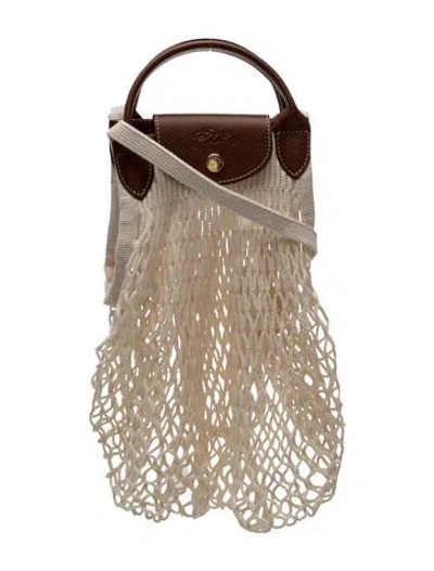 Pre-owned Longchamp Top Handle Bag W/ Tags In Neutrals