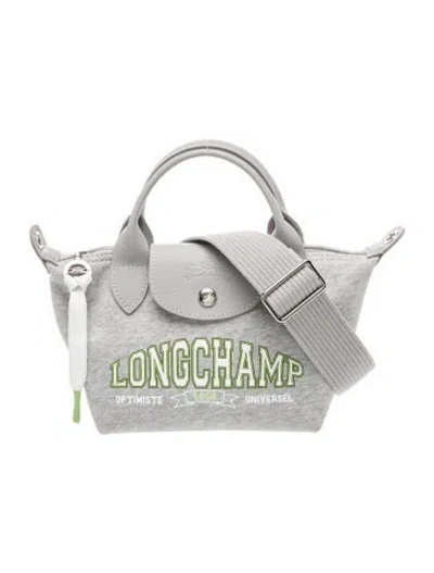 Pre-owned Longchamp Top Handle Bag In White