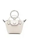 Longchamp Top Handle Keyring In Neutral
