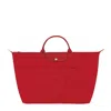Longchamp Large Le Pliage Recycled Travel Bag In Red
