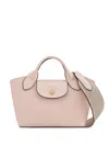 Longchamp Top-handle Leather Mini Bag In Pink