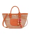 Longchamp Extra Small Le Pliage Panier Rainbow Top Handle Bag In Orange