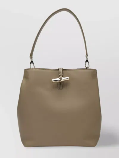 Longchamp Top Handle Structured Hobo Bag In Brown